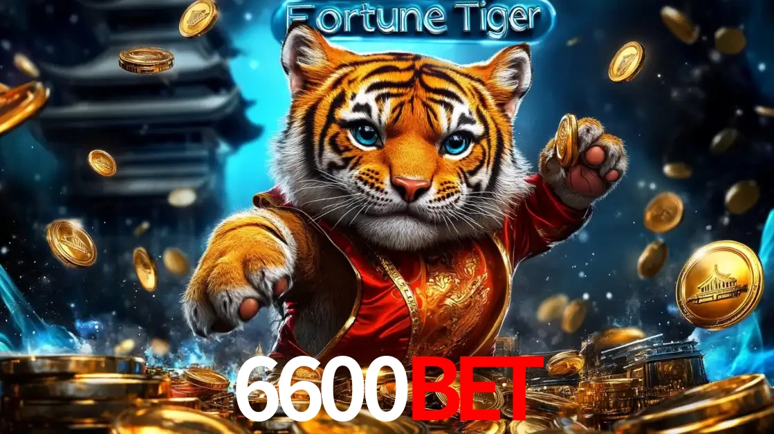 Imagem promocional do jogo de slot Fortune Tiger, com um tigre majestoso em traje tradicional cercado por uma fortuna em moedas de ouro, disponível agora no cassino 6600BET.